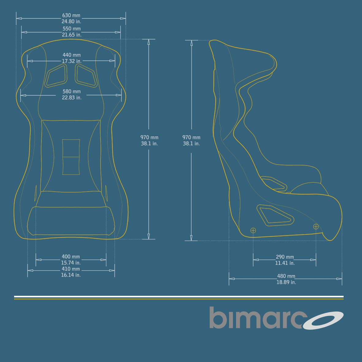 Bimarco Racer dimensions